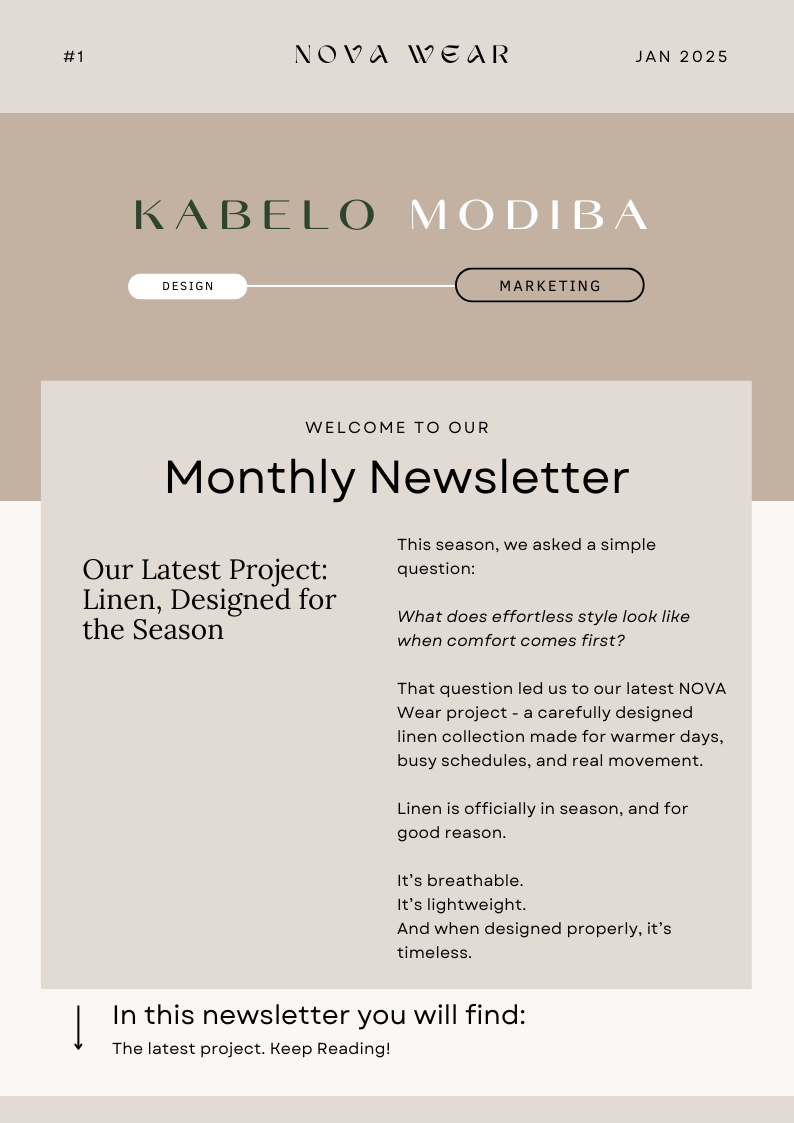 Newsletter 1 preview